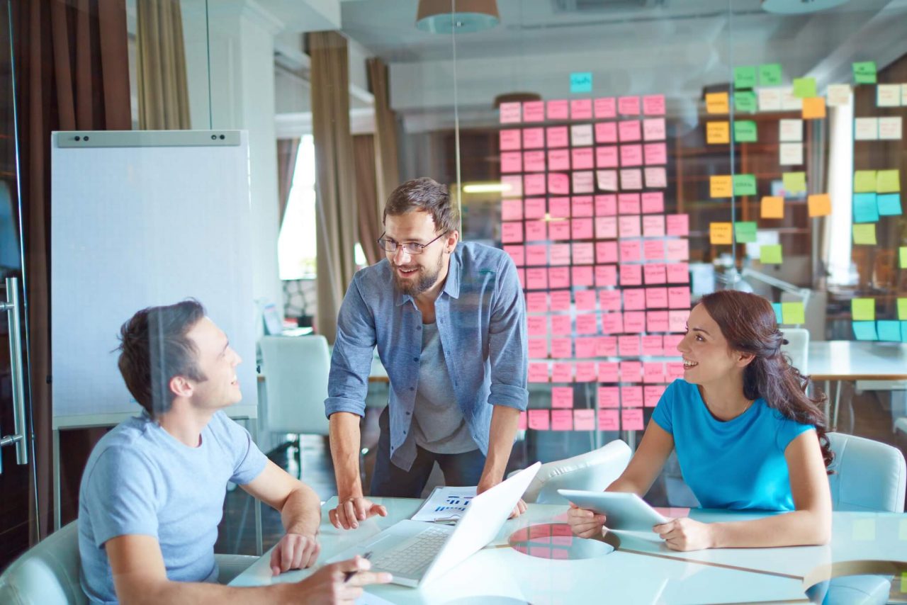 Team collaborating on project planning